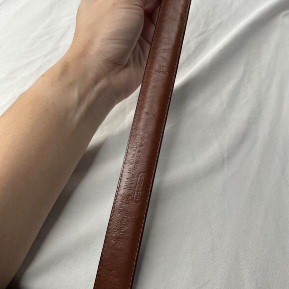 Coach #3849 Men's Handmade Smooth Black Leather 1" Dress Belt Sz 40 - Picture 5 of 6